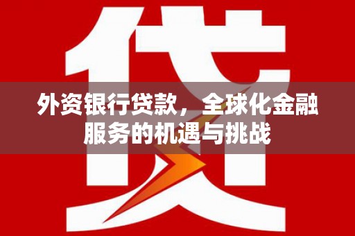 锦江外资银行贷款，全球化金融服务的机遇与挑战
