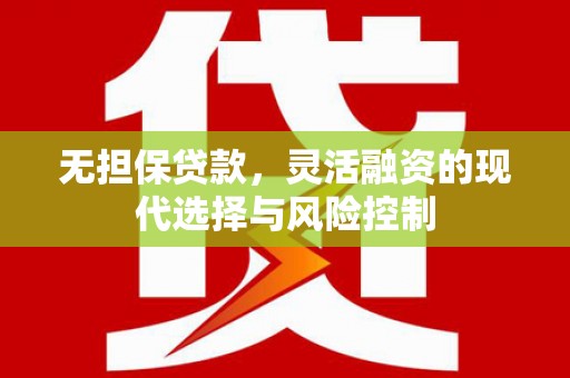 锦江无担保贷款，灵活融资的现代选择与风险控制